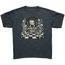 Load image into Gallery viewer, Cute_Halloween_Youth_Shirt_Betty_Boop_T_Dark_Heather_Mockup.png
