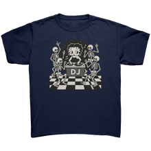 Load image into Gallery viewer, Cute_Halloween_Youth_Shirt_Betty_Boop_T_Navy_Mockup.png
