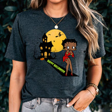 Load image into Gallery viewer, Betty Boop Shirt, Cute Betty Boop Halloween Shirt, Spooky Season Shirt, Halloween Gift For Her Betty Boop Womens Shirt Funny Halloween Shirt
