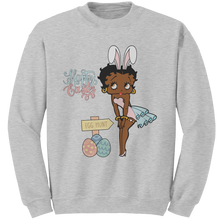 Load image into Gallery viewer, Easter_Sweatshirt_Betty_Boop_Sweatshirt_Ash_Mockup.png
