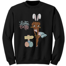 Load image into Gallery viewer, Easter_Sweatshirt_Betty_Boop_Sweatshirt_Black_Mockup.png
