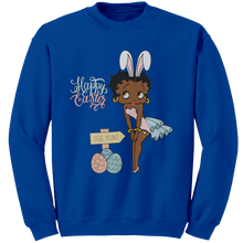 Load image into Gallery viewer, Easter_Sweatshirt_Betty_Boop_Sweatshirt_Royal_Mockup.png
