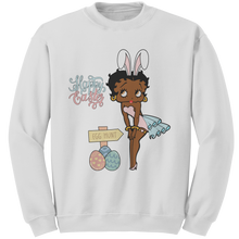 Load image into Gallery viewer, Easter_Sweatshirt_Betty_Boop_Sweatshirt_White_Mockup.png
