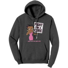Load image into Gallery viewer, Fight_For_A_Cure_Cancer_Survivor_Hoodie_Dark_Heather_Front_Mockup.png
