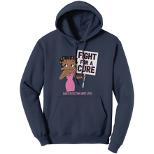 Load image into Gallery viewer, Fight_For_A_Cure_Cancer_Survivor_Hoodie_Navy_Front_Mockup.png
