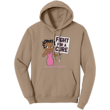 Load image into Gallery viewer, Fight_For_A_Cure_Cancer_Survivor_Hoodie_Sand_Front_Mockup.png
