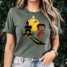 Load image into Gallery viewer, Betty Boop Shirt, Cute Betty Boop Halloween Shirt, Spooky Season Shirt, Halloween Gift For Her Betty Boop Womens Shirt Funny Halloween Shirt
