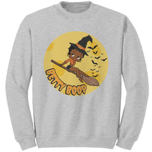 Load image into Gallery viewer, Funny Witchy Vibes Betty Boop Halloween Sweatshirt, Spooky Season Sweatshirt Halloween Gift For Her Halloween Party Sweatshirt Halloween Boo
