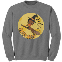 Load image into Gallery viewer, Funny Witchy Vibes Betty Boop Halloween Sweatshirt, Spooky Season Sweatshirt Halloween Gift For Her Halloween Party Sweatshirt Halloween Boo
