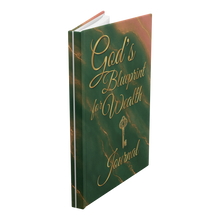 Load image into Gallery viewer, Gods_foot_print_hardcover_notebook_Standing_Angle_Mockup.png
