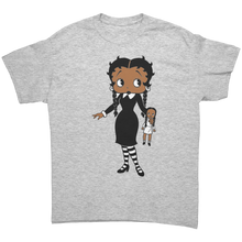 Load image into Gallery viewer, Halloween_Shirt_Betty_Boop_Tshirt_Wedn_Ash_Grey_Front_Mockup.png
