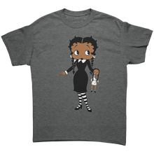 Load image into Gallery viewer, Halloween_Shirt_Betty_Boop_Tshirt_Wedn_Graphite_Heather_Front_Mockup.png

