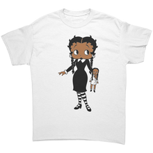 Load image into Gallery viewer, Halloween_Shirt_Betty_Boop_Tshirt_Wedn_White_Front_Mockup.png
