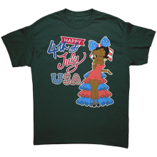 Load image into Gallery viewer, Happy_4th_of_July_Shirt_Betty_Boop_Black_Forest_Green_Mockup.png
