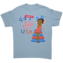 Load image into Gallery viewer, Happy_4th_of_July_Shirt_Betty_Boop_Black_Light_Blue_Front_Mockup.png

