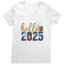 Load image into Gallery viewer, Happy New Year Shirt, Hello 2025 Shirt, Betty Boop Vneck, Betty Boop Shirt Happy New Year 2025 Tshirt Christmas Shirt Christmas Gift For Her
