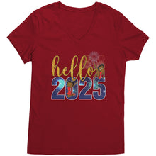 Load image into Gallery viewer, Happy New Year Shirt, Hello 2025 Shirt, Betty Boop Vneck, Betty Boop Shirt Happy New Year 2025 Tshirt Christmas Shirt Christmas Gift For Her
