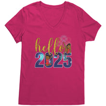 Load image into Gallery viewer, Happy New Year Shirt, Hello 2025 Shirt, Betty Boop Vneck, Betty Boop Shirt Happy New Year 2025 Tshirt Christmas Shirt Christmas Gift For Her
