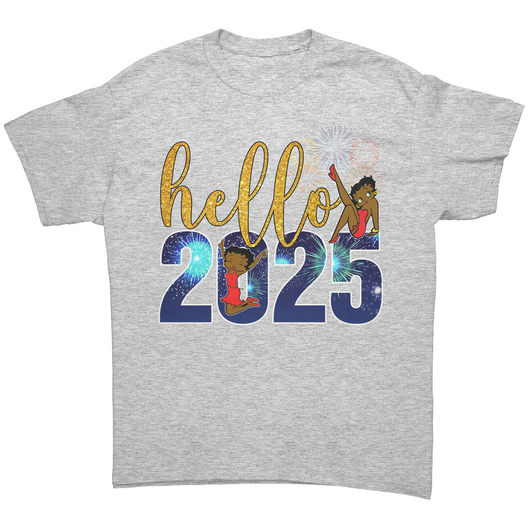 Hello 2025 Shirt, Betty Boop Shirt, Happy New Year Shirt, Happy New Year 2025 Shirt, New Year Tshirt, Holiday Gift, Christmas Gift For Her