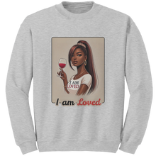 Load image into Gallery viewer, I_Am_Loved_Sweatshirt_Valentines_Womens_Ash_Mockup.png
