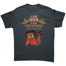 Load image into Gallery viewer, I_Am_Who_I_Am_Shirt_Your_Approval_Is_No_Dark_Heather_Mockup.png

