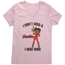 Load image into Gallery viewer, I Dont Need A Valentine Shirt, Valentine Vneck, Betty Boop Shirt, Betty Boop Valentine Womens Shirt, Womens Clothing, Valentine Gift For Her

