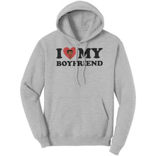 Load image into Gallery viewer, I Love My Boyfriend Hoodie, Cute Valentine Hoodie I Heart My Boyfriend Hoodie Valentines Day Hoodie Valentines Gift For Her Anniversary Gift
