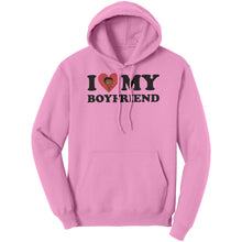 Load image into Gallery viewer, I Love My Boyfriend Hoodie, Cute Valentine Hoodie I Heart My Boyfriend Hoodie Valentines Day Hoodie Valentines Gift For Her Anniversary Gift
