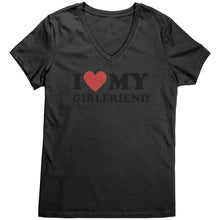 Load image into Gallery viewer, I Love My Girlfriend Shirt, Valentine Shirt, I Heart My Girlfriend Shirt, Valentine&#39;s Day Tshirt, Valentine Gift For Boyfriend Shirt Vneck

