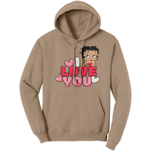 Load image into Gallery viewer, I_Love_You_Betty_Boop_Hoodie_I_Love_You_Sand_Front_Mockup.png
