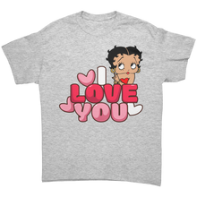 Load image into Gallery viewer, I_Love_You_Betty_Boop_Shirt_Cute_Betty__Ash_Grey_Front_Mockup.png
