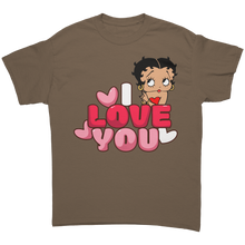 Load image into Gallery viewer, I_Love_You_Betty_Boop_Shirt_Cute_Betty__Brown_Savana_Front_Mockup.png
