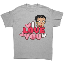 Load image into Gallery viewer, I_Love_You_Betty_Boop_Shirt_Cute_Betty__Sport_Grey_Front_Mockup.png
