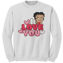Load image into Gallery viewer, I_Love_You_Betty_Boop_Sweatshirt_I_Love__White_Mockup.png
