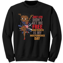 Load image into Gallery viewer, Juneteenth_Freedom_Sweatshirt_Black_Gir_Black_Mockup.png
