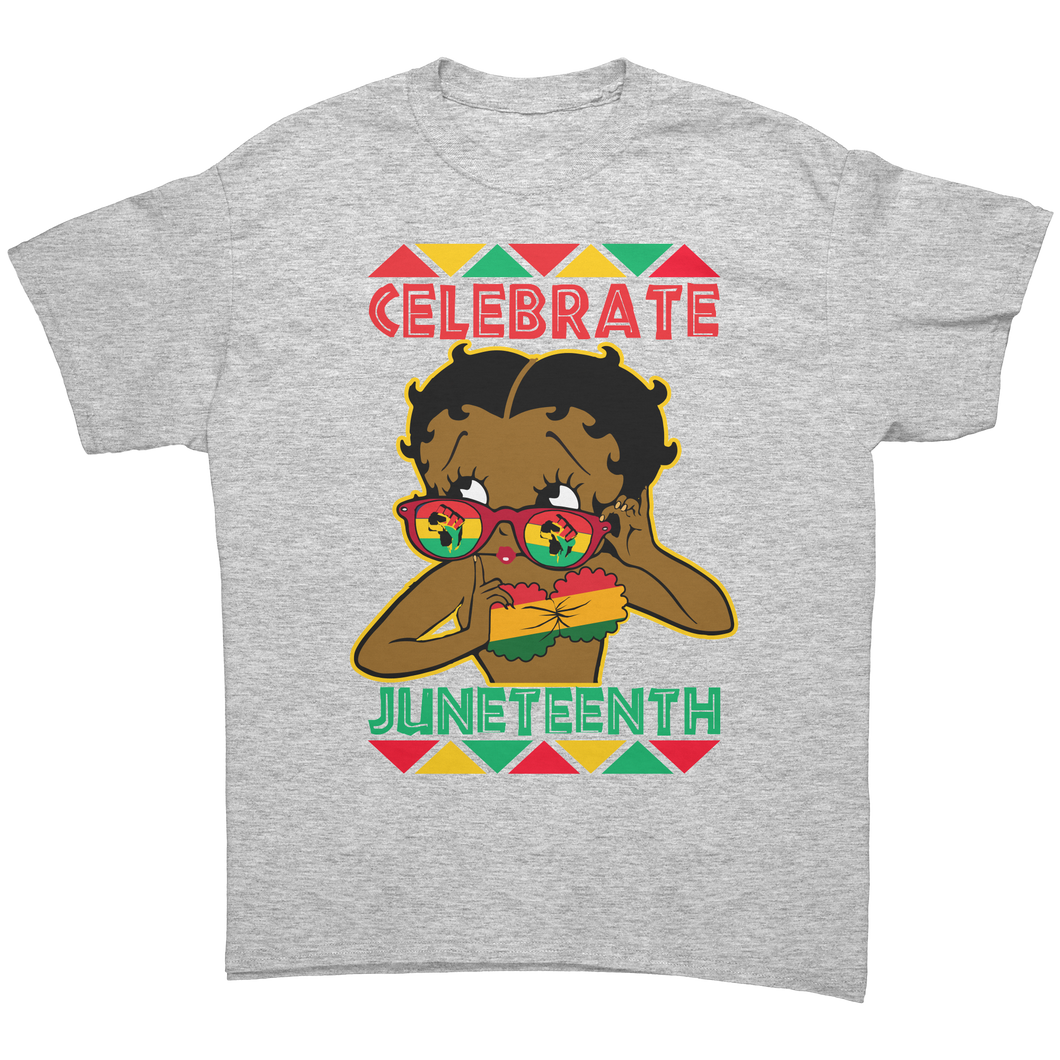 Juneteenth_Shirt_Betty_Boop_Shirt_Cele_Ash_Grey_Front_Mockup.png