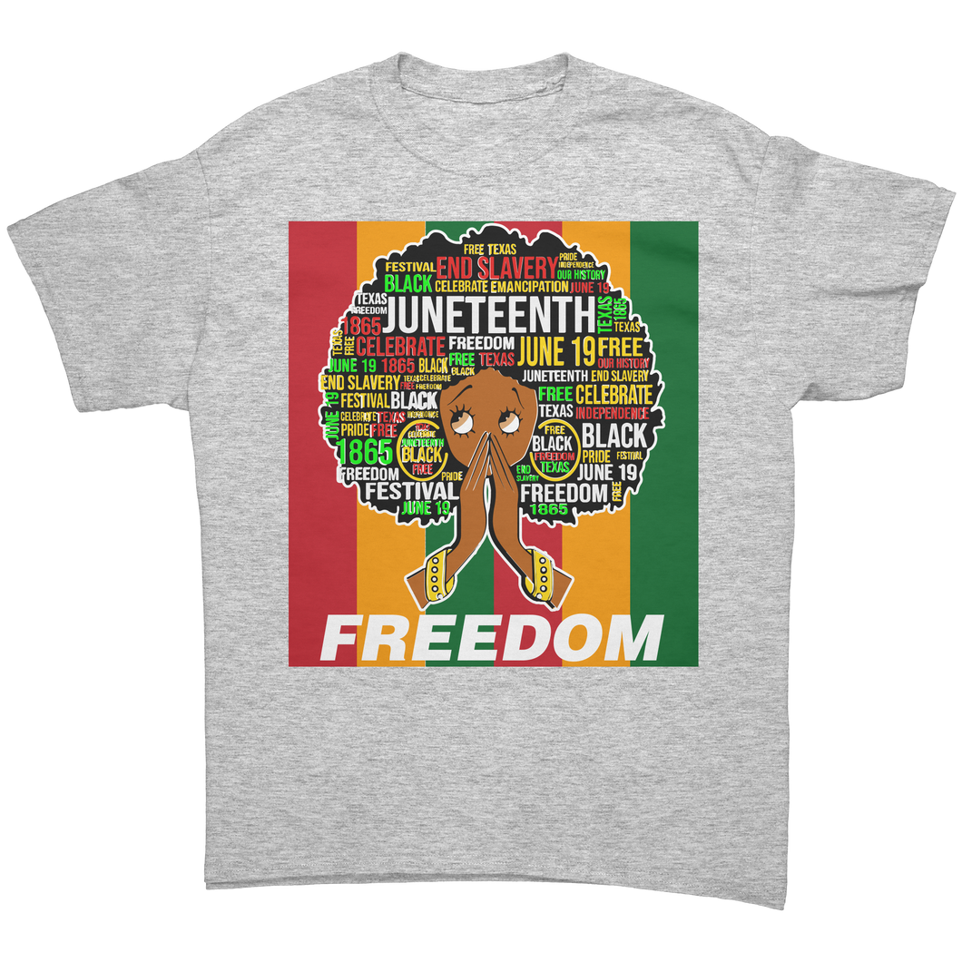Juneteenth_Shirt_Freedom_Shirt_Betty_B_Ash_Grey_Front_Mockup.png
