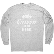 Load image into Gallery viewer, King_of_Her_Heart_Shirt_Queen_of_His_Hea_Gildan_Long_Sleeve_Front_Mockup.png
