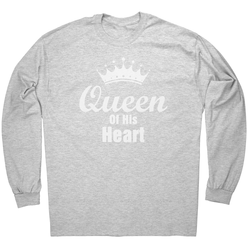King_of_Her_Heart_Shirt_Queen_of_His_Hea_Gildan_Long_Sleeve_Front_Mockup.png