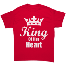 Load image into Gallery viewer, King_of_Her_Heart_Shirt_Queen_of_His_Hea_Red_Front_Mockup.png
