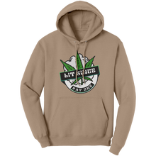 Load image into Gallery viewer, Lit_Since_Day_One_Hoodie_Marijuana_Hood_Sand_Front_Mockup.png
