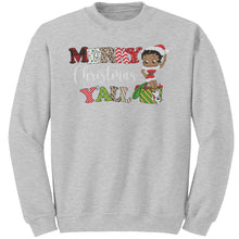 Load image into Gallery viewer, Merry Christmas You All Sweatshirt, Christmas Sweatshirt, Betty Boop Sweatshirt, Unique Christmas Gifts Her, Betty Boop , Womens Sweatshirt
