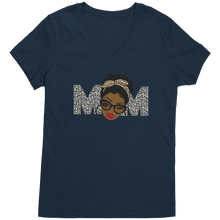 Load image into Gallery viewer, Mom_Vneck_Shirt_Mom_Shirt_Mom_Tshirt__New_Navy_Mockup.png
