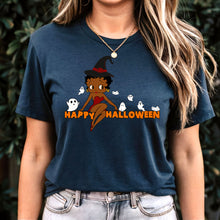 Load image into Gallery viewer, Betty Boop Shirt Cute Betty Boop Halloween Shirt Spooky Season Shirt Funny Halloween Gift For Her Witchy Halloween Happy Halloween Shirt

