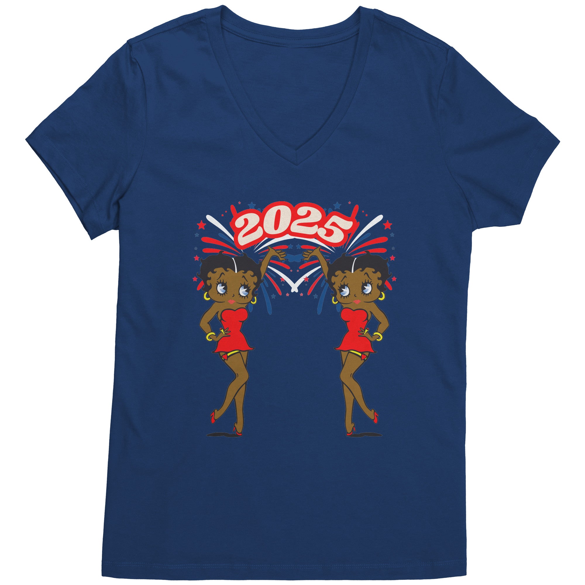New Year 2025 Betty Boop Design Shirt, Betty Boop Vneck, 2025