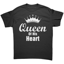 Load image into Gallery viewer, Queen_of_His_Heart_Shirt_King_of_Her_Hea_Black_Front_Mockup.png
