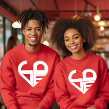 Load image into Gallery viewer, Love Sweatshirt, Couple Sweatshirt, Lovers Valentine Sweatshirt, Valentine Shirt, Valentines Gift, Couple Gifts, Lovers Matching Sweatshirt
