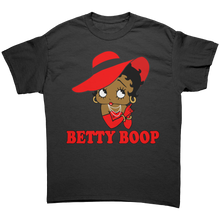 Load image into Gallery viewer, Retro_Betty_Boop_Shirt_for_Women__Cut_Black_Front_Mockup.png

