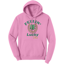Load image into Gallery viewer, St_Patricks_Day_Hoodie_Feeling_Lucky_Vi_Light_Pink_Front_Mockup.png
