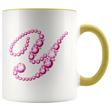 Load image into Gallery viewer, Initial Y | Monogram Coffee Mug | Custom Letter Mug | Bling Style | Initial Letter Cup
